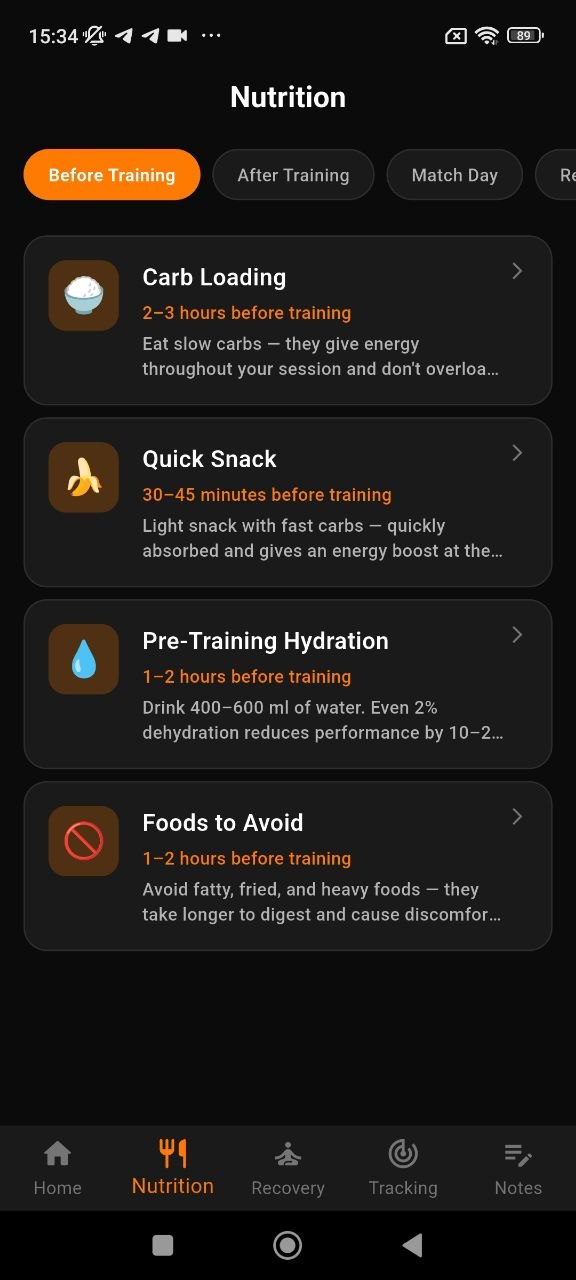 After training nutrition preview